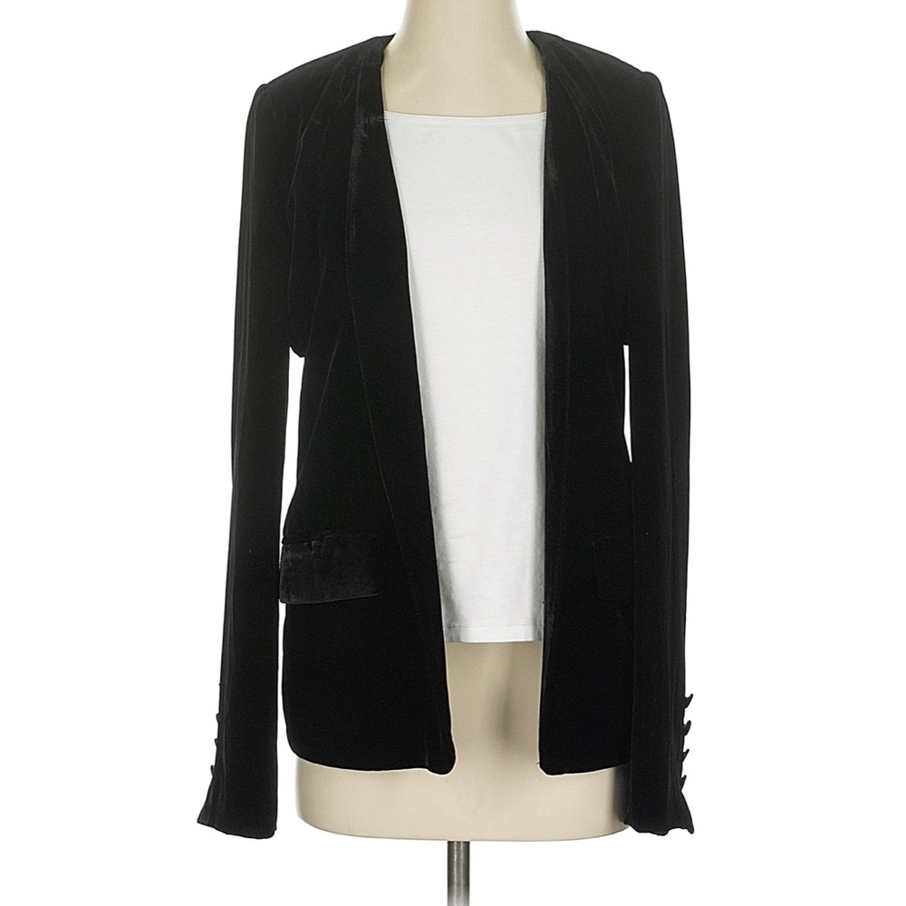 Alexander Wang Black Velvet Blazer Silk Blend